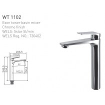 ECT Exon tower basin mixer Chrome finish 